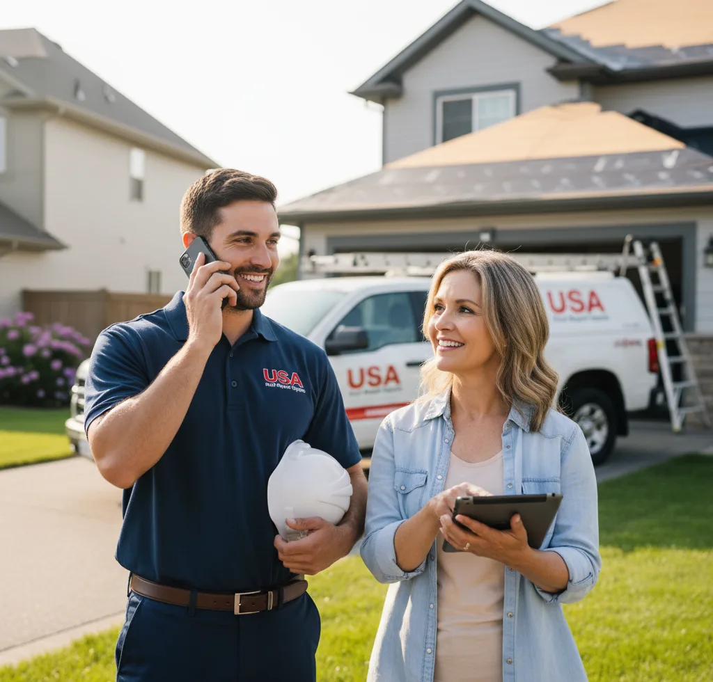 USA Roof Repair Experts customer support in Whipple